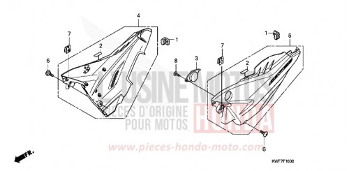 COUVERCLE LATERAL CBF125MA de 2010